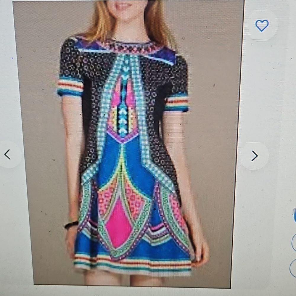 Flying Tomato Multicolor Bold Pattern Mini Dress … - image 5